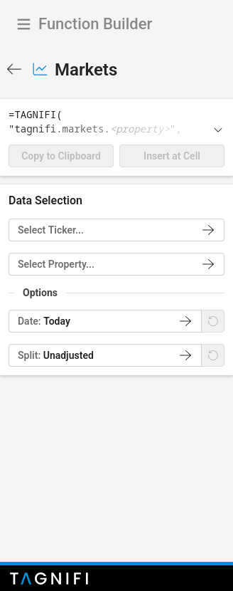 Input form in initial empty state